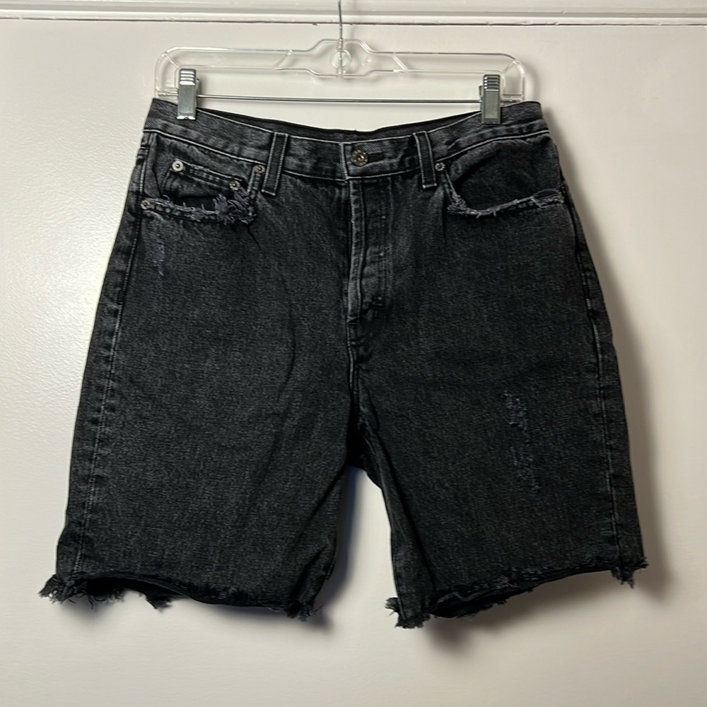 Carmar Women's Faded Black Jean Shorts - Size 28